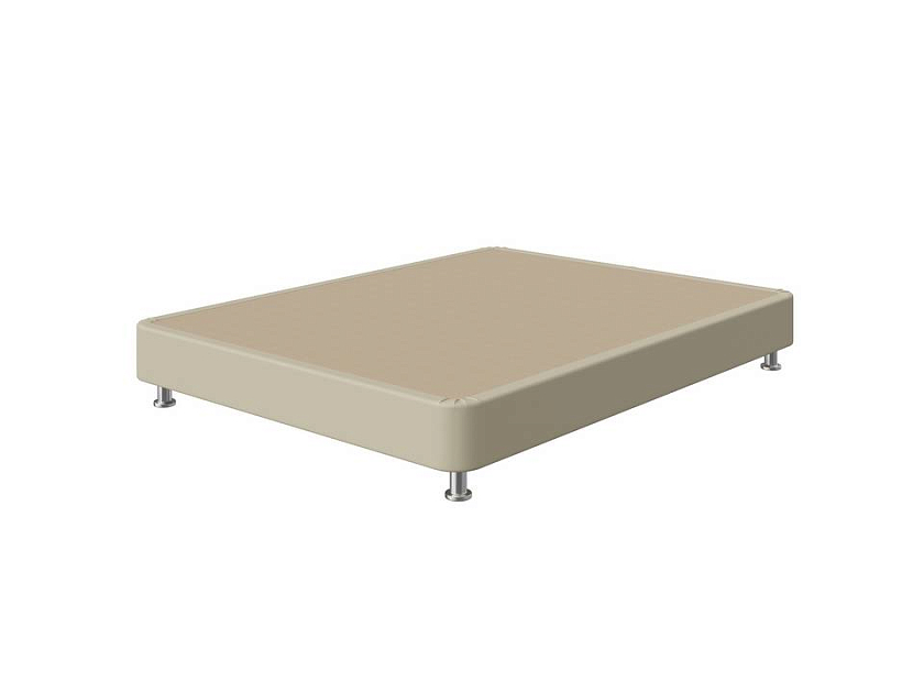 Кровать BoxSpring Home 80x200 Экокожа Кремовый - Кровать с простой усиленной конструкцией