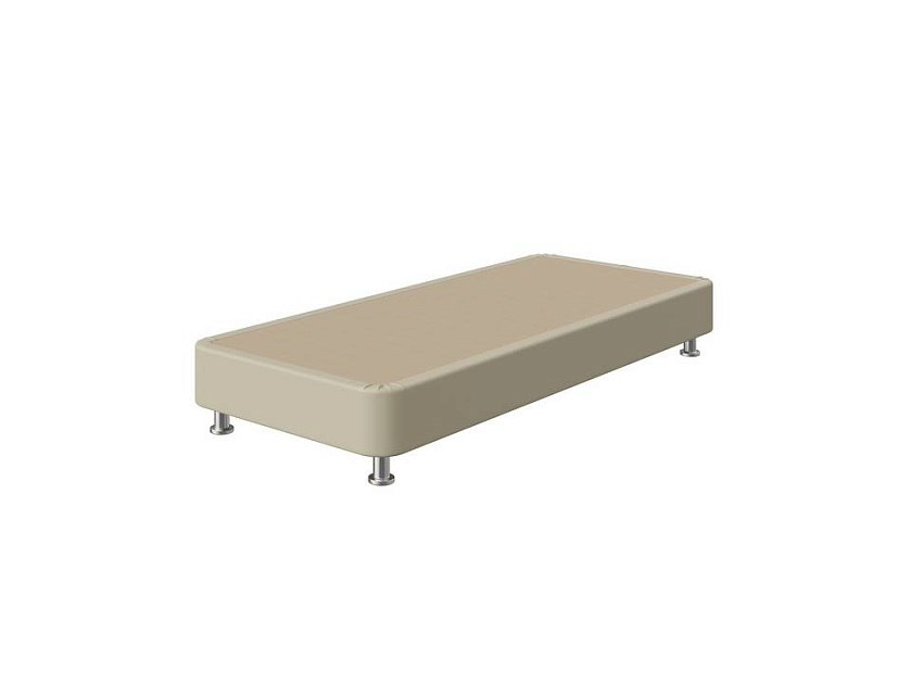 Кровать BoxSpring Home 80x200 Экокожа Кремовый - Кровать с простой усиленной конструкцией