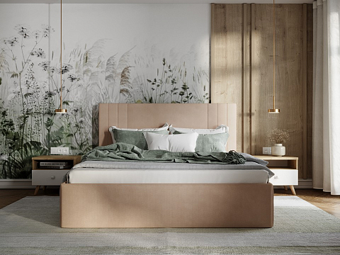 Кровать 160 на 200 Liberty - Аккуратная мягкая кровать в обивке из мебельной ткани