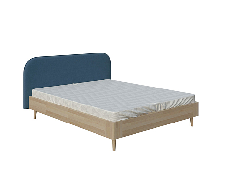 Кровать 140х190 Lagom Plane Wood - Оригинальная кровать без встроенного основания из массива сосны с мягкими элементами.