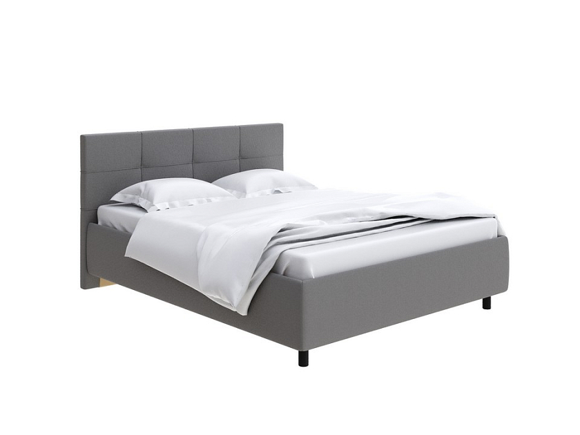 Кровать Next Life 1 160x200 Экокожа Коричневый - Современная кровать в стиле минимализм с декоративной строчкой