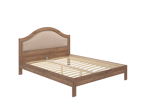 Кровать 140х190 Ontario - Уютная кровать из массива с мягким изголовьем