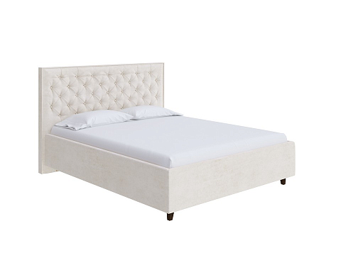 Кровать 160 на 200 Teona Grand - Кровать с увеличенным изголовьем, украшенным благородной каретной пиковкой.